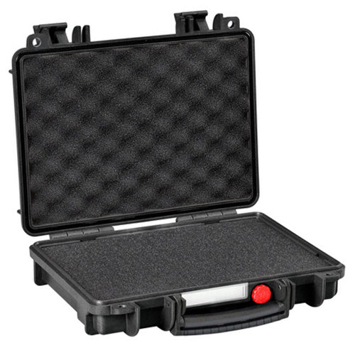 Red Explorer Black Double Pistol Carry Case with Pluck Foam