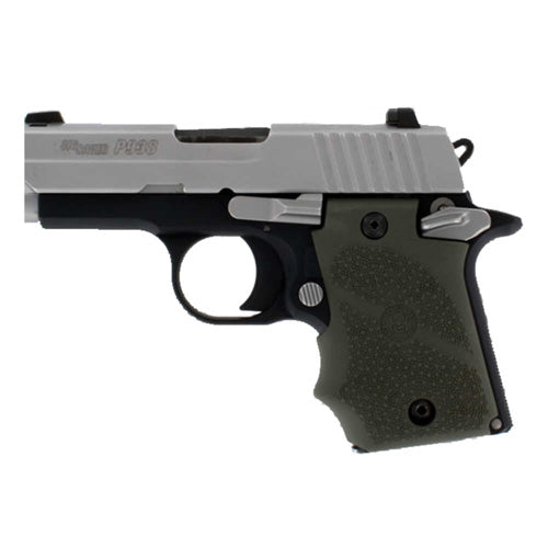 Hogue SIG P938 OD Green Ambi Rubber Grip with Finger Grooves