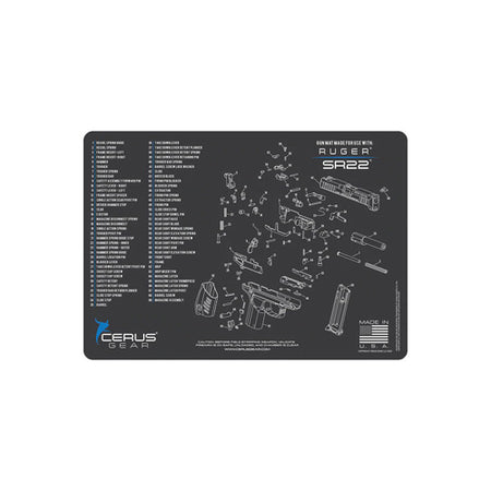 Ruger SR22 Schematic ProMat 17x12 Gray