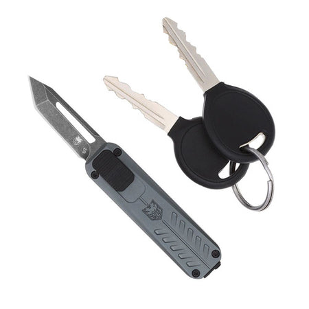 California OTF 928SB Grey Tanto Blade Pocket Knife by CobraTec