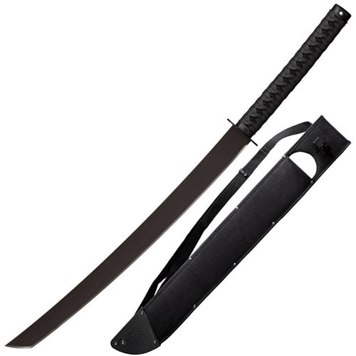 Tactical Katana Machete 24in Deeply Curved Carbon Steel Blade