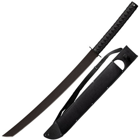Tactical Katana Machete 24in Deeply Curved Carbon Steel Blade