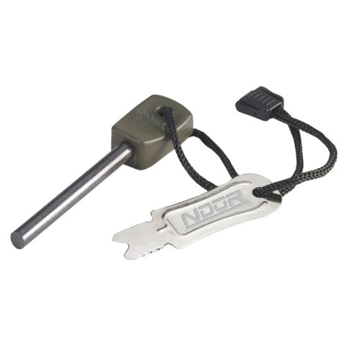 Small Fire Steel and Striker by NDUR for Outdoor Survival