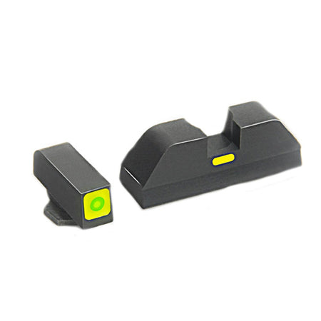 AmeriGlo T-CAP Thin Front Sight Set for Glock 17/19/22/23 - Green Tritium, Green Rear