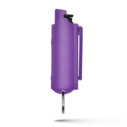 1/2 Oz Purple Hard Case Keychain Pepper Spray with UV Dye by Guard Dog