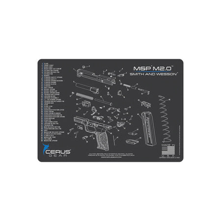 Smith & Wesson M&P M2.0 Charcoal Gray Schematic ProMat 12x17