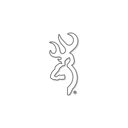 Browning Buckmark White 4 Inch UV-Resistant Vinyl Decal