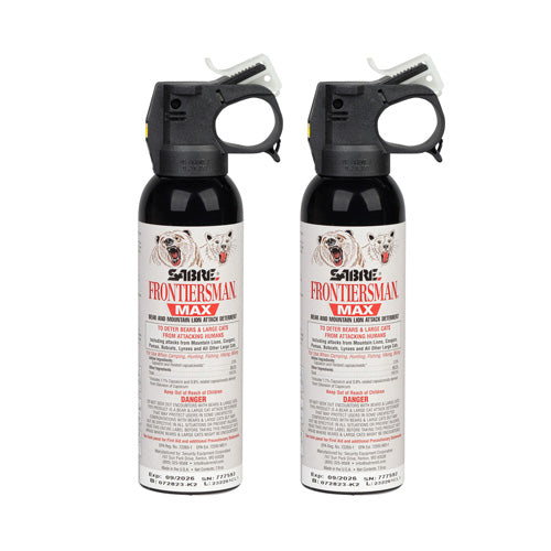 SABRE Frontiersman 7.9 Oz EPA-Registered Bear Mountain Lion Spray Two-Pack