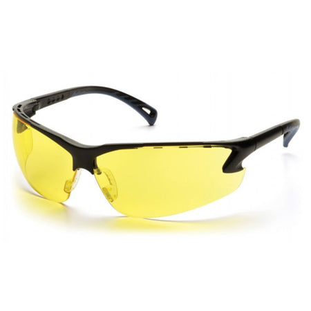 Venture 3 Protective Eyewear Black/Amber Polycarbonate Lens