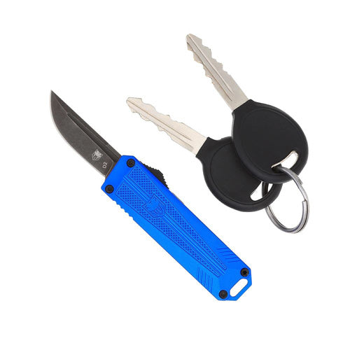 California OTF 929TB Blue Drop Point Blade Pocket Knife by CobraTec