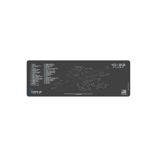 Ruger 10/22 Parts Diagram Rifle Cleaning Mat Gray