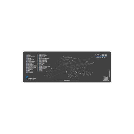 Ruger 10/22 Parts Diagram Rifle Cleaning Mat Gray