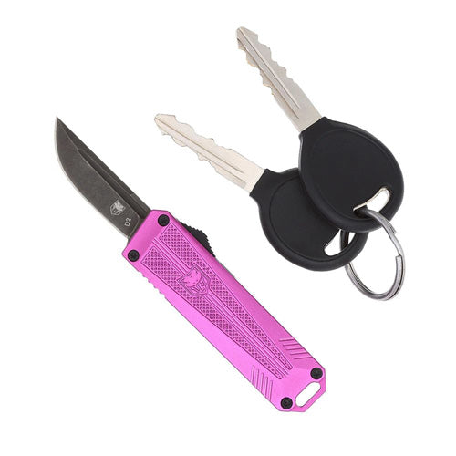 California OTF 929TB Purple Drop Point Top-Retraction Knife by CobraTec