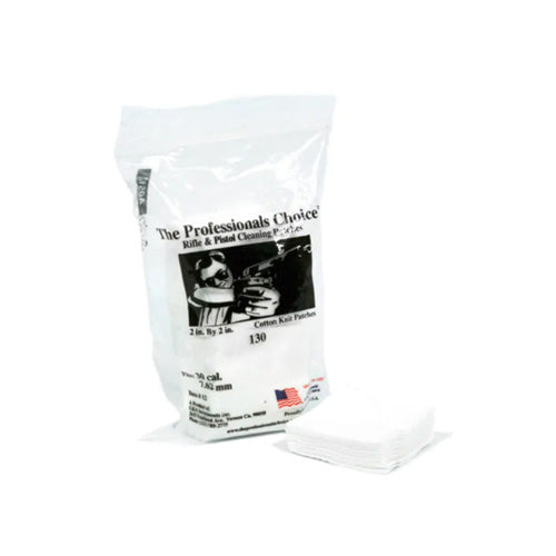 Cotton Knit Square Firearm Cleaning Patches .30 Cal./7.62mm, 2"x2", 130 Qty
