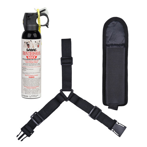 SABRE Frontiersman 9.2 Oz EPA-Registered Bear Mountain Lion Spray and Chest Holster