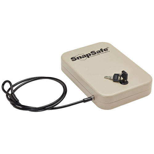 Large FDE SnapSafe Handgun Lock Box with Steel Security Cable