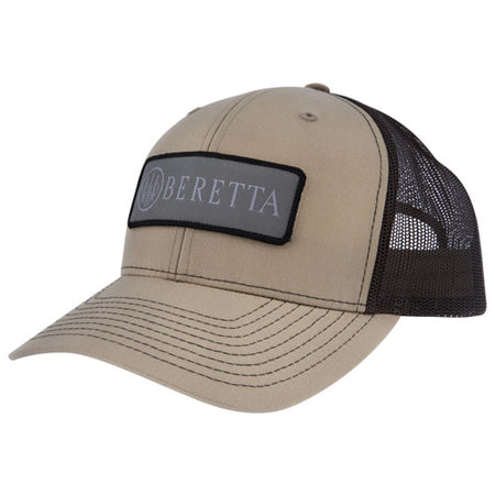 SDY Beretta Patch Trucker Hat Khaki Black Adjustable