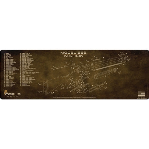 Marlin Model 336 Lever Action Schematic Mat Vintage Brown
