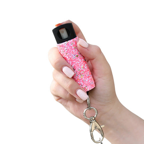 Guard Dog Security Bling It On Confetti Pepper Spray Keychain 16ft Range