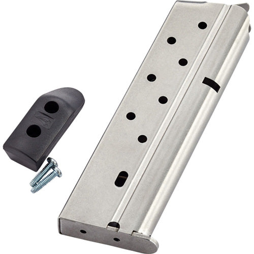 Classic 1911 Full Size 10mm 9 Round Stainless Steel Magazine w/Base Pad
