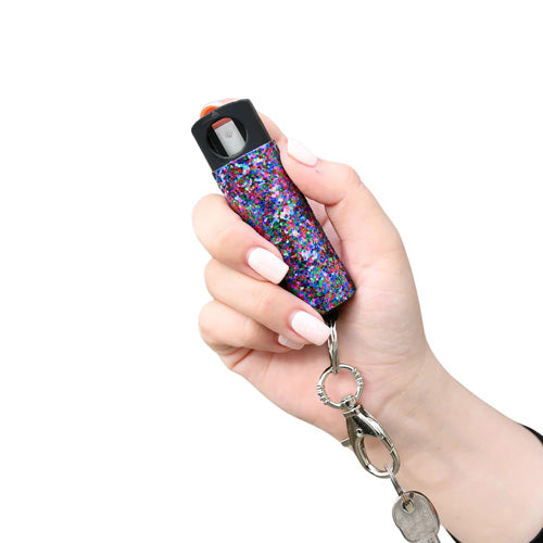 Guard Dog Security Bling It On Amethyst Pepper Spray Keychain 16ft Range