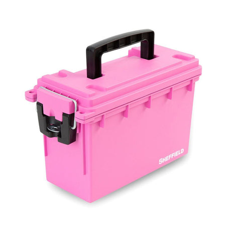 Sheffield Pink Hard Field Box with Compression Fit Lid, Made in USA