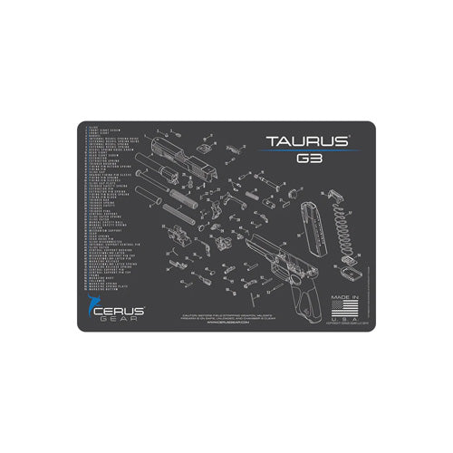 Taurus G3 Schematic ProMat Charcoal Gray 12x17