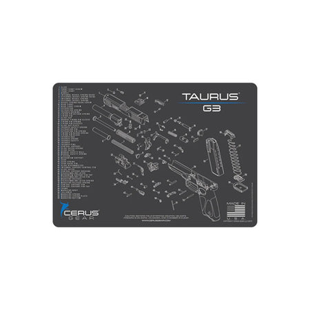 Taurus G3 Schematic ProMat Charcoal Gray 12x17