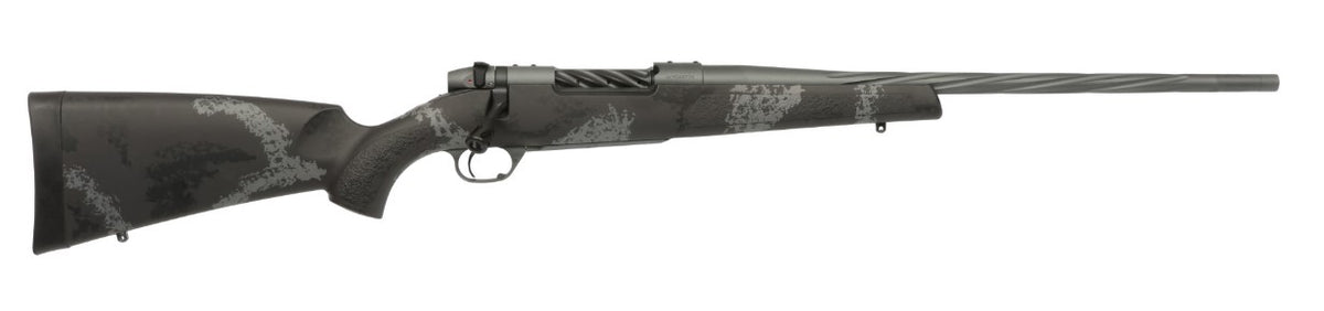 Weatherby MLW01N7MMBR2B Mark V Live Wild 7mm BC 3+1 20" Carbon Gray Cerakote Fluted Threaded Barrel & Drilled & Tapped Receiver, Black w/Gray Accents Fixed Polymer Stock, Right Hand