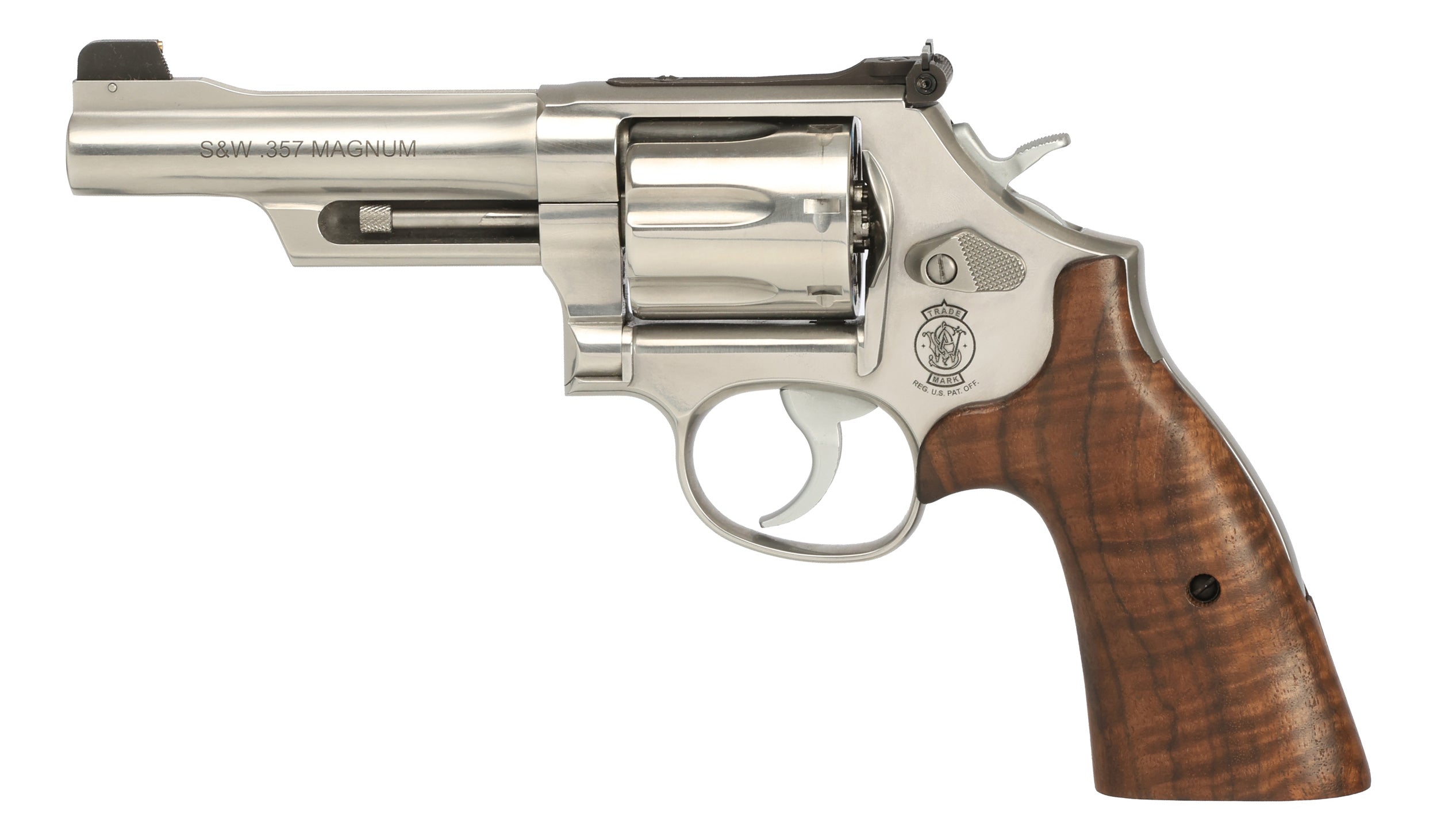 686 MOUNTAIN GUN 357MAG 4" SS BEAR HUG GRIPS/GOLD BEAD/NO IL