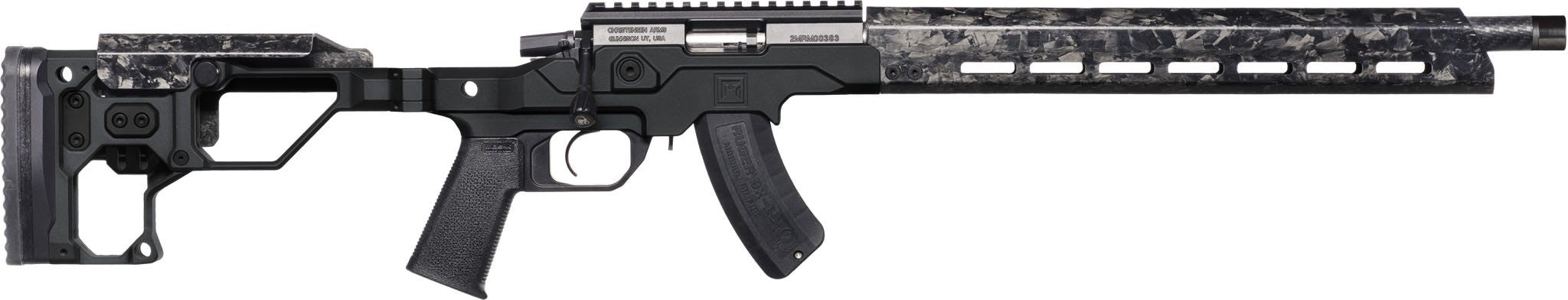 Christensen Arms 8011202202 MPR 17 HMR 10+1 20" Carbon Fiber Match Grade Threaded Barrel, Black Nitride Picatinny Rail Receiver, M-LOK Handguards, Black Anodized Adj w/MagneLock Technology Stock, Bla