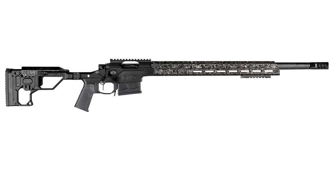 Christensen Arms 8010301900 Modern Precision 6mm Creedmoor 24" Threaded Carbon Fiber Barrel 5+1, Black Nitride Finish, Black Anodized with Folding Stock, Polymer Grip