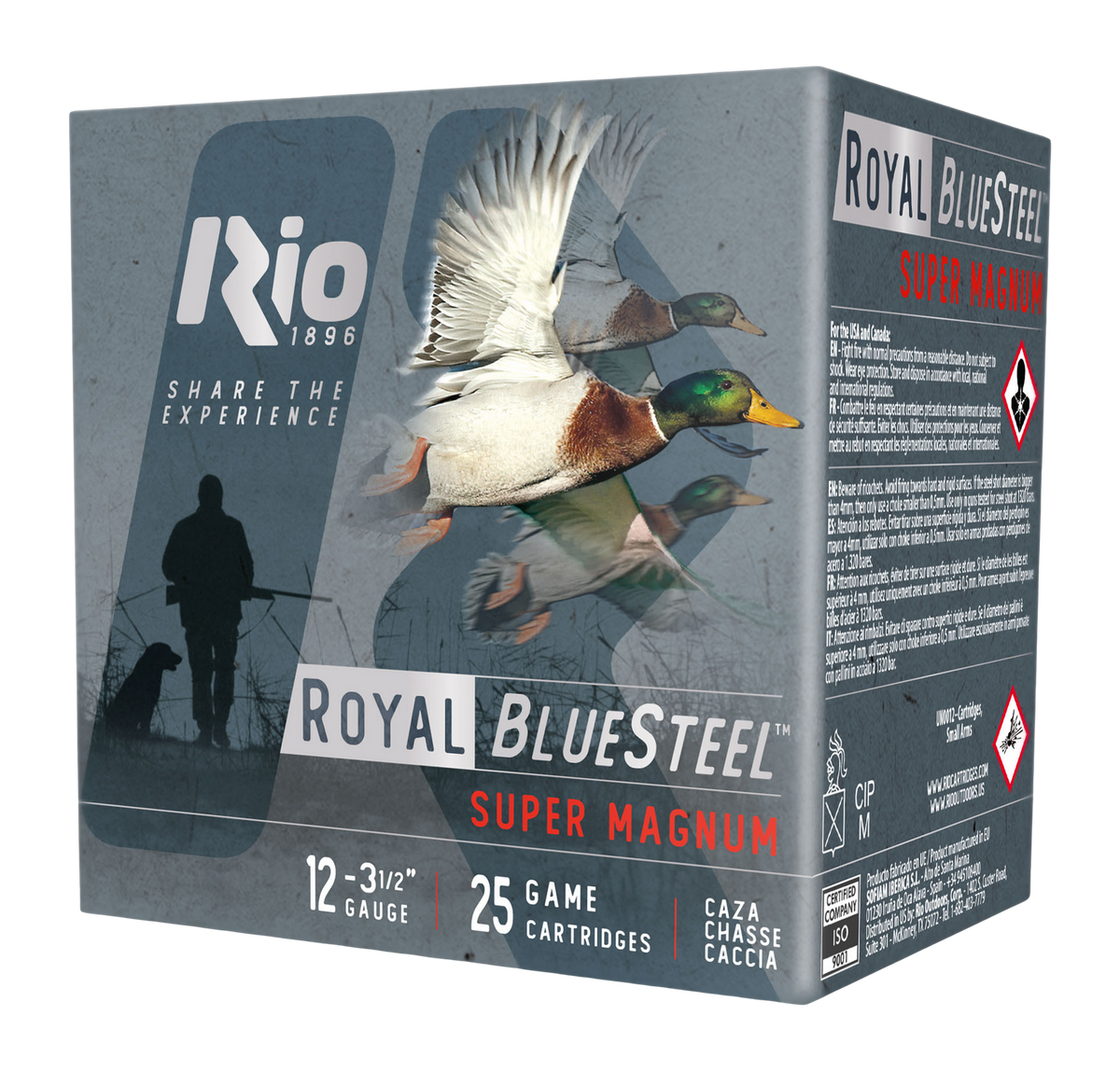 Rio Ammunition 12 Gauge Shotgun Ammo Royal BlueSteel Super Magnum 3.5 in 1-3/8 oz BB 1550 FPS