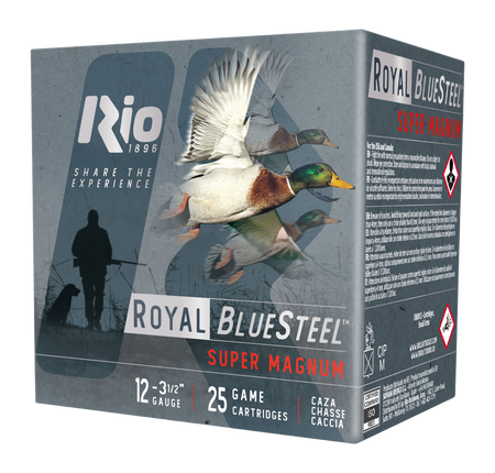 Rio Ammunition 12 Gauge Shotgun Ammo Royal BlueSteel Super Magnum 3.5 in 1-3/8 oz BB 1550 FPS