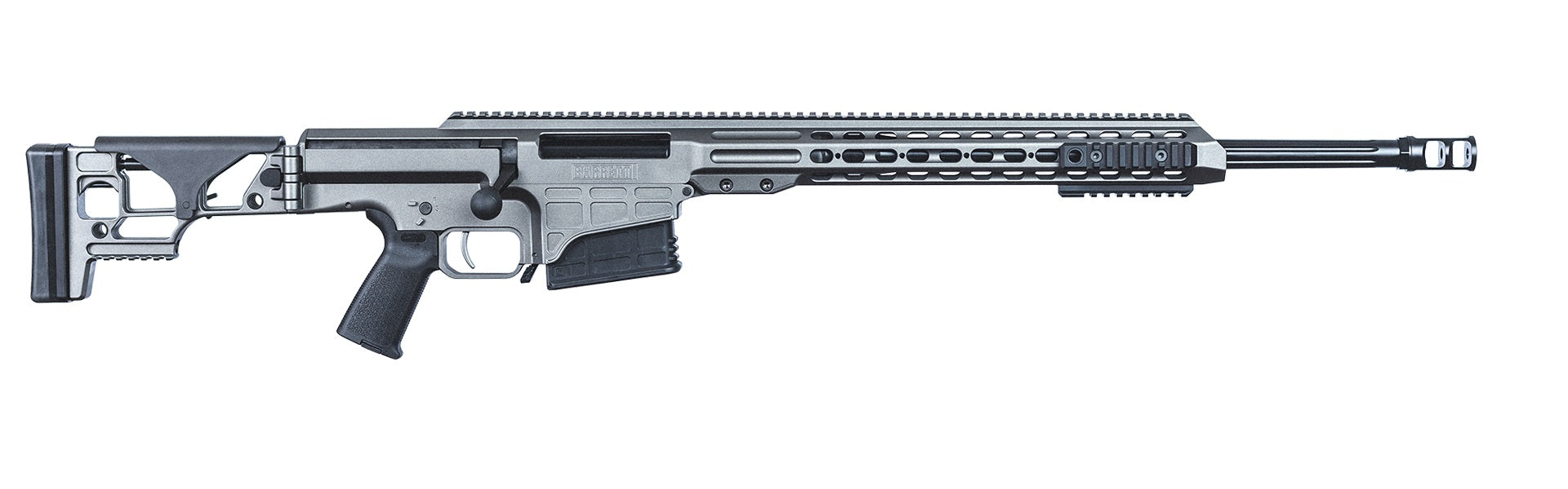Barrett 18489 MRAD 300 Win Mag 26" 10+1 Gray Gray Folding with Adjustable LOP Stock Black Polymer Grip Right Hand