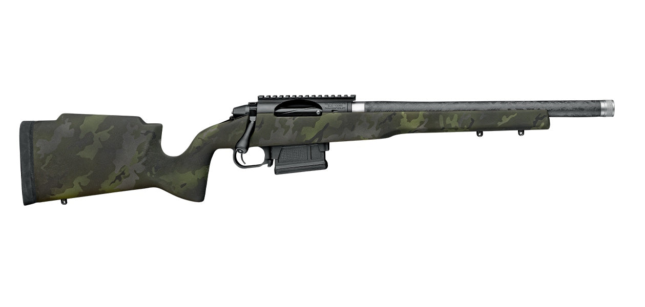 Proof Research 151211 Elevation MTR 2.0 6mm ARC 4+1 16.50" Carbon Fiber Match Grade Threaded Barrel, Black Receiver w/Picatinny Rail, Midnight Camo Proof Fixed Carbon Fiber Stock, Right Hand