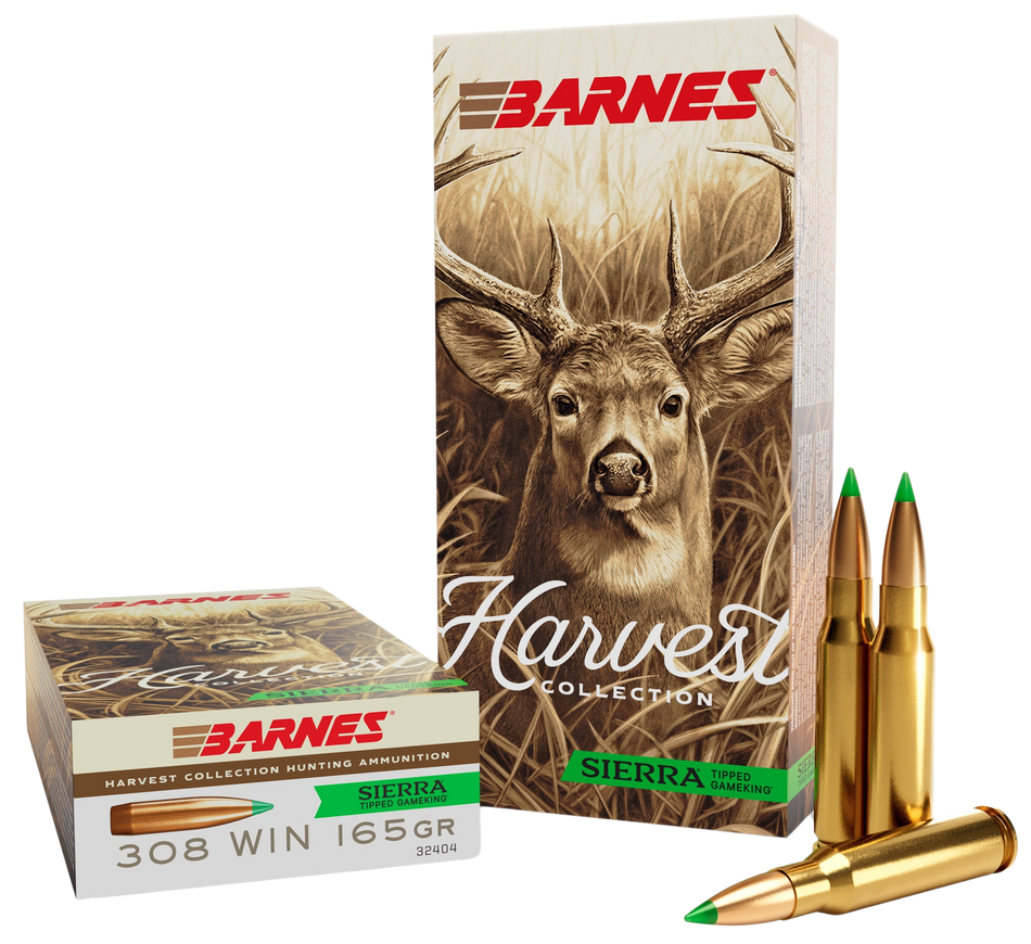 Barnes Bullets 32404 Harvest 308 Win 165gr Sierra Tipped GameKing 20 Per Box/10 Case