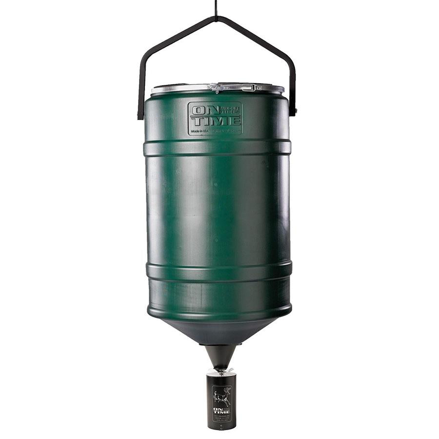 On Time Lifetime 200 lb Hanging Game Feeder with Polyethylene Barrel