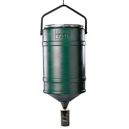 On Time Lifetime 200 lb Hanging Game Feeder with Polyethylene Barrel