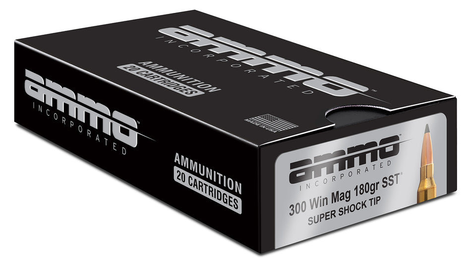 Ammo Inc .300 Winchester Mag Signature 180 grain Super Shock Tip ammunition
