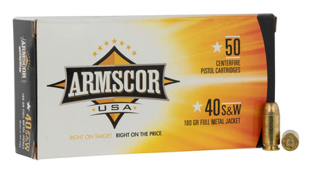 Armscor .40 S&W Precision 180 grain Full Metal Jacket ammunition