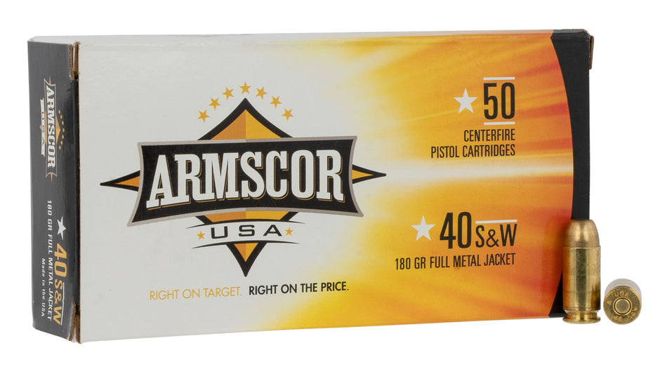 Armscor .40 S&W Precision 180 grain Full Metal Jacket ammunition