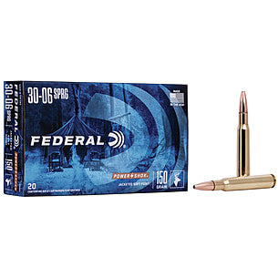 Federal .30-06 Springfield PowerShok 150 grain Jacketed Soft Point ammunition