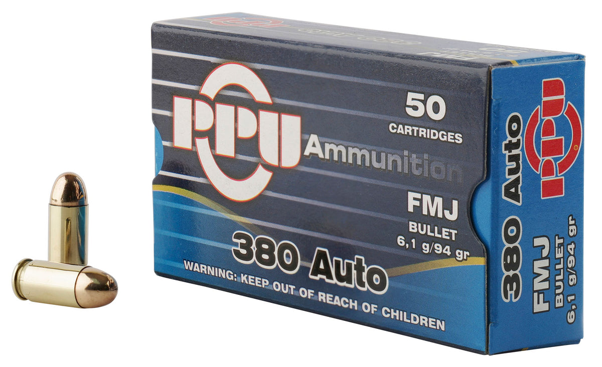 Prvi Partizan .380 ACP/Auto Handgun 94 grain Full Metal Jacket ammunition