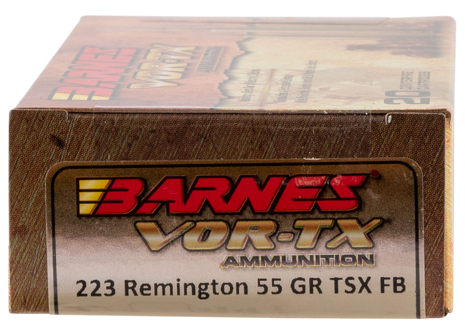 BARNES 223 55G VOR-TX TSX FLAT BASE AMMUNITION 20RDS