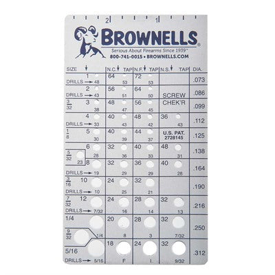 Screw Chek'r by Brownells for Thread Size Identification