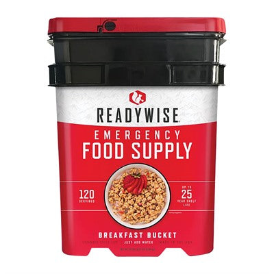 120 Serving Prepper Breakfast Food Bucket