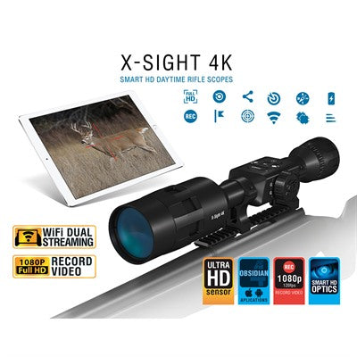 ATN X-Sight 4K Pro 3-14X Smart Day Time Rifle Scope - Buck Hunter