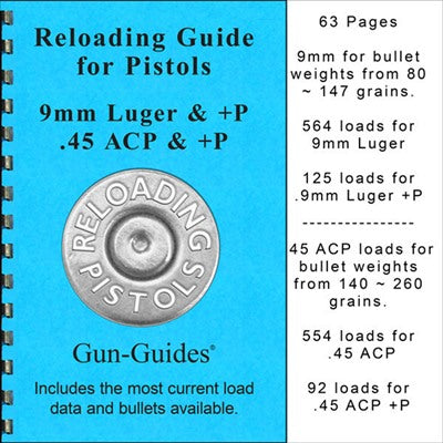 Pistol Reloading Guide 9mm Luger +P and 45 ACP +P Reference
