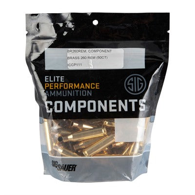 260 Rem Unprimed Brass Cases